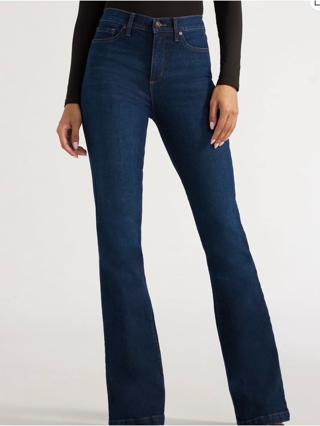 Sofia By Sofia Vergara Women’s Dark Blue Melissa Flare Jeans